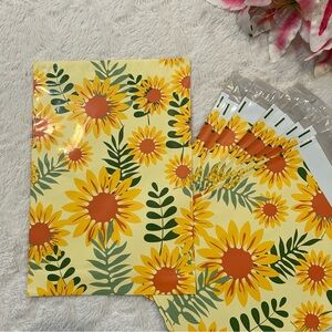 25 10x13 Sunflower Polymailer Bags